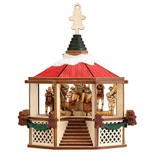 Ginger Cottages Ornaments Oompah Gazebo Wooden Ornaments for Christmas Tree