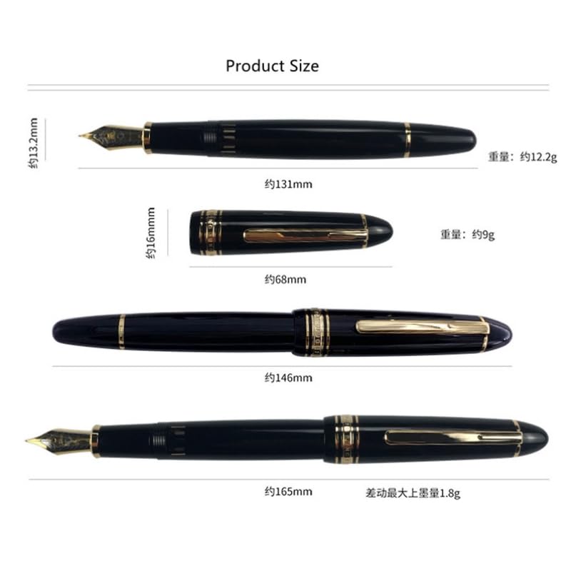 Stylo-plume à fenêtre contre les pannes d'encre pointe fine F glisse fluide