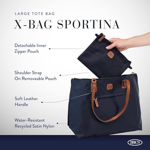 Image of Bric's X-Collection Sportina Large 3-in-1 Tote Bag, Water-Resistant Carry-On w /Pass-Through, Adjustable Strap & Pouch