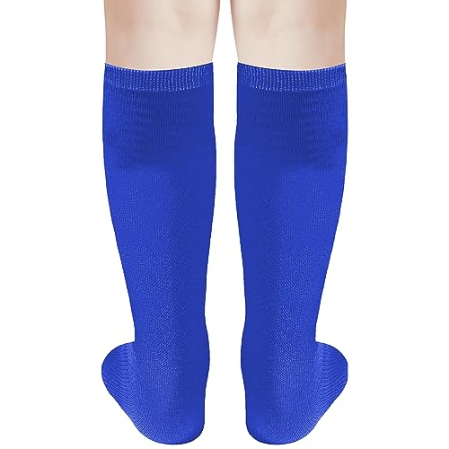 Uttpll Toddler-Baseball-Football-Halloween-Christmas Royal Blue Knee High Socks Girls Boys Cotton Sports Soccer Socks Kids Athletic Tube Uniform Stockings 3-6 Years thumb #1