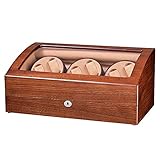 JQUEEN Automatic Watch Winder with Quiet Motor, Six Winding Spaces 7 Storages Spaces