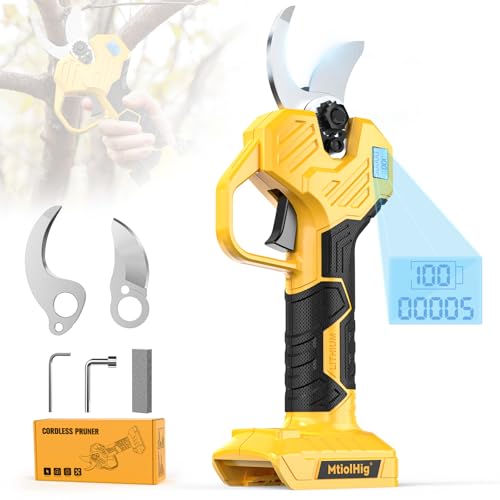 MtiolHig Cordless Electric Pruning Shears: 1.5-2 Inch Portable Pruning Shears Compatible with DeWalt...