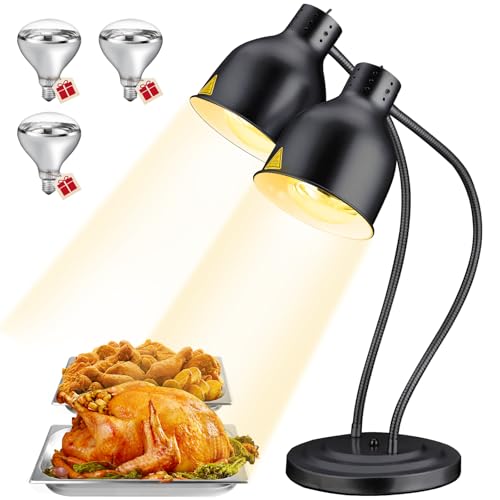 Food Heat Lamp with 3 Bulbs for Catering