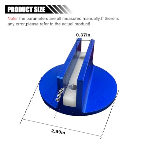 Image of 2PCS Universal Magnetic Jack Pad, 0.37 inch Slotted Aluminum Grooved Pad | Jack Puck Pinch, Pinch Weld Frame Rail Adapter with Large Slotted for Most Cars SUVs Trucks, Blue