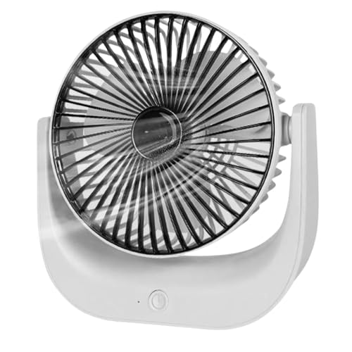 Drumstone 10 𝒀𝒆𝒂𝒓𝒔 𝑾𝒂𝒓𝒓𝒂𝒏𝒕𝒚 6-Inch Rechargeable USB Desktop Fan with 2000mAh Battery | Type-C Charging,...