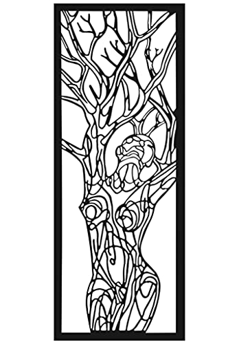Art Mural Femme Arbre, Décoration Murale en Métal Arbre de Vie, Décorations Pour la Maison de Conception Esthétique, Décor de Salon, Décor de Chambre à Coucher, Cadeau de Pendaison de Crémaillère Cover