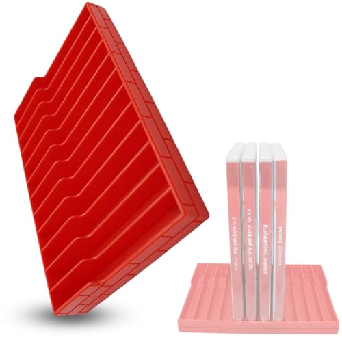 MatoSan® Spiele-Halterung im Ziegel-Design – Platz für 12 Spielmodule – rutschfest & robust – Kompakte Aufbewahrung für Gamecards & Module – In Weiß & Rot – Zubehör für Gaming-Fans