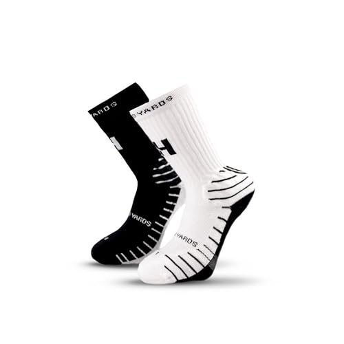 HARD YARDS - The Original 365 Pro Sock-Anti-Slip Grip For Basketball/Hockey/Cricket/Football/Crossfit/Gym/Rugby/Tennis/Golf -Men & Women-Non-Slip-Anti-Blister-Breathable