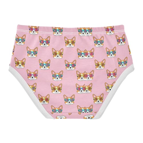 Joisal Animals Girls Underwear Toddlers 2t Cotton Panties for Girl Cute Cartoon Corgi Dog Pink Undies Kids Briefs2