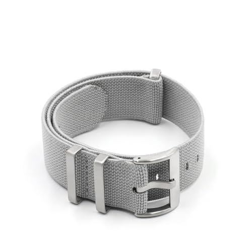 Bracelet de montre à ceinture élastique 20mm en nylon extensible gris