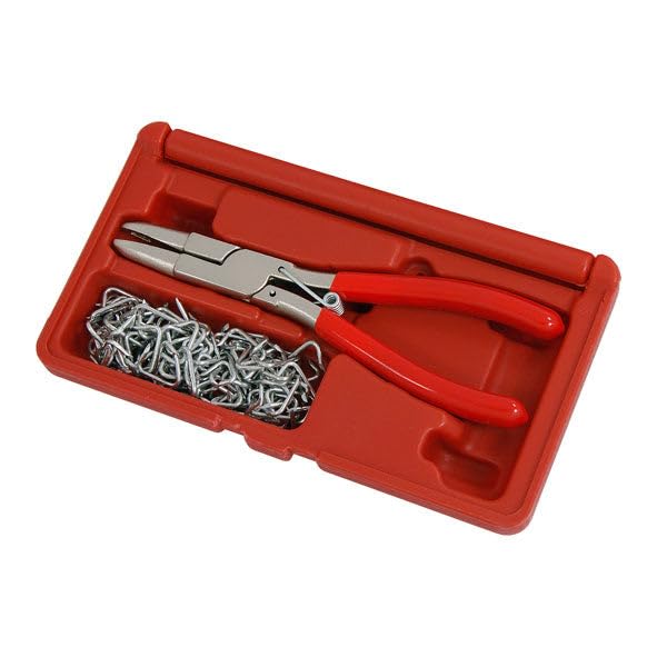 Neilsen CT3983 Hog Ring Pliers with Hog Rings - for Closing Hog Rings | Passenger Seat Upholstery Repair | Suitable for Most Vehicles