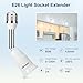 DiCUNO Light Socket Extender, E26 Light Bulb Extender, 4.5 Inch Extension, Adjustable Socket Extension Adapter, 180° Bendable, 350° Rotatable, Medium Screw Base, 2-Pack