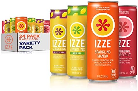 Izze Sparkling, Juice Variety Pack, 8.4 Fl Oz Bottles, 24 Fl Oz