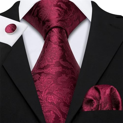 Set de Corbata, Pañuelo y Gemelos en Seda Clásicos miniatura 2