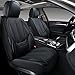 Produktbild Coverado Sitzbezüge Auto Leder Vorne und Hinten 4 Stück, Wasserdichtes Nappa Leder -Qualität Auto Sitzschutz Komplettset, Universal autositzauflage Fit für Limousinen SUV Pick-up Truck, Schwarz