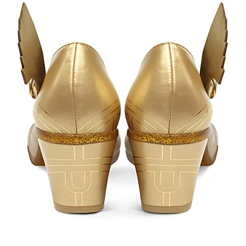 Image of Hot Chocolate Design Artistic Women's Mid Heel Strap Pumps | Block Heel Design, Vegan Faux-Leather Upper, Padded Footbed, Buckle Closure, Occasion Pumps for Women