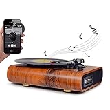 ♬ 【Reproductor de discos Bluetooth】 No solo puede reproducir discos de vinilo para experimentar la música y la atmósfera de estilo retro, sino que también puede reproducir toda su música moderna favorita en cualquier momento a través de Bluetooth inalámbrico.