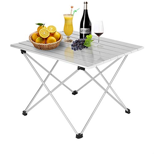 WOLTU-Alu-Campingtisch-klappbar-Falttisch-mit-Tragetasche-Aluminium-Reisetisch-leichte-Alu-Tisch-56-46-40cm-tragbar-fuer-Camping-Garten-Balkon