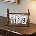MotiveTech Desk Calendar Standing Flip Desktop Calendar for Office Living Room Shelf, Coffe