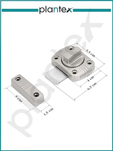 Image of Plantex Baby Latch for Bathroom /Door Latch Lock for Bathroom /Door Stopper /Baby Latch /Door chitkani /Door Latches for Home /Office /Bedroom -Pack of 1 (Satin)