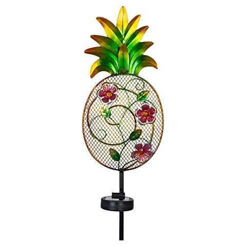 dreamysoul Solar Garden Lights Outdoor, Solar Pineapple Decorative Lights Stake Waterproof Landscape Lighting for Garden, Pathway, Lawn, Patio, Driveway Cover