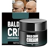 50G Bald Head Moisturiser for Men,Scalp Care Cream,Balds Cream,Moisturizing Nourishing and Scalp Care for Men,Natural Anti-Shine Effect for Bald Head Wearers,Hydrates & Protects,No Fragrance