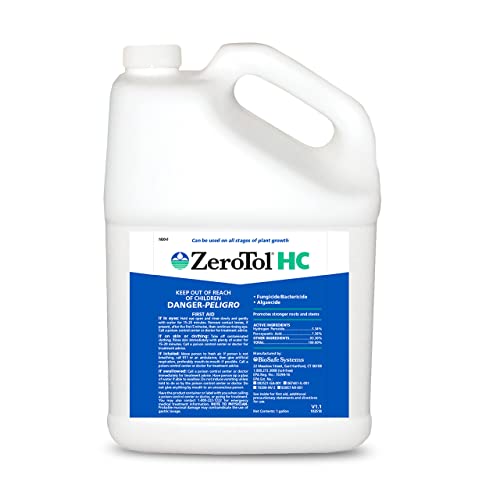 BioSafe Systems ZeroTol HC, Broad Spectrum Algaecide, Bactericide, and Fungicide, Peroxyacetic Acid, Kills Mold, Single 6200-1, 1 Gallon, Case of 4