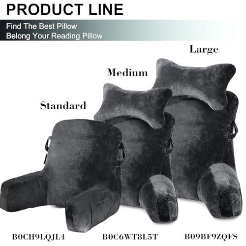 Sliguy D2MS-HK023-01 Reading Pillow Standard Bed Pillow For Sitting In Bed Couch Or Floor-Backrest With Arms Support And Pockets, Adult Back Pillow Bed Chair thumb #2