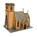 Sharplace Kirchengebäude-Modellbausatz im Maßstab 1:72, Landschaftsgestaltung, einfacher Zusammenbau, DIY-, Diorama-Architekturmodell im Maßstab 1:72,