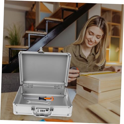 Men Briefcase Case Aluminum Storage Case for Portable Workstation Safety Hardshell2