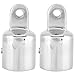 LYJL (2 Pz estremità Occhio in Acciaio Inox per Barca Bimini Top Collegamento Cappuccio A Vite Avvitare Hardware 7/8"