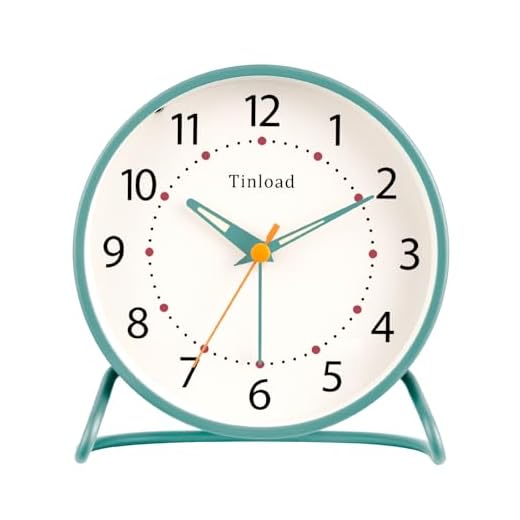 4.5" Antique Retro Analog Alarm Clock, Small Silent Desk Clock with Night Light, Snooze, for Living Room, Bedroom, Bedside, Desk(Green)