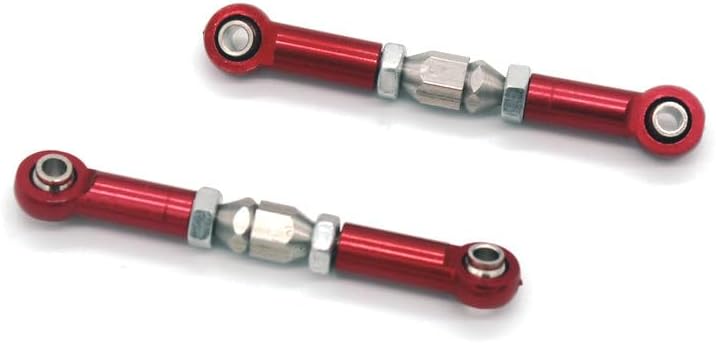 SCY 16101 16102 16103 16104 16106 16201 RC 1/16 Metal Upgrade Steering Link Parts for Remote Control Cars(Red)