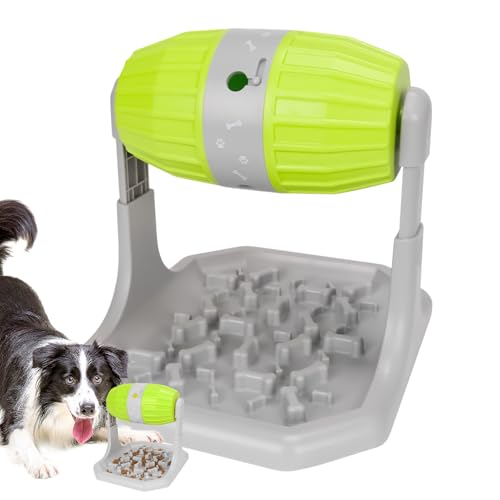 Zunishaone Cuenco para perros de alimentación lenta, comedero para perros de alimentación lenta, cuenco de rompecabezas | Comedero interactivo para gatitos cachorros interior y exterior