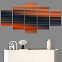 SIGNWIN 5 Panel Canvas Wall Art Abstract Colorful Geometric Hallway Minimalist Mixed Media Multicolor Patterns for Home Decorations Ready to Hang - 60