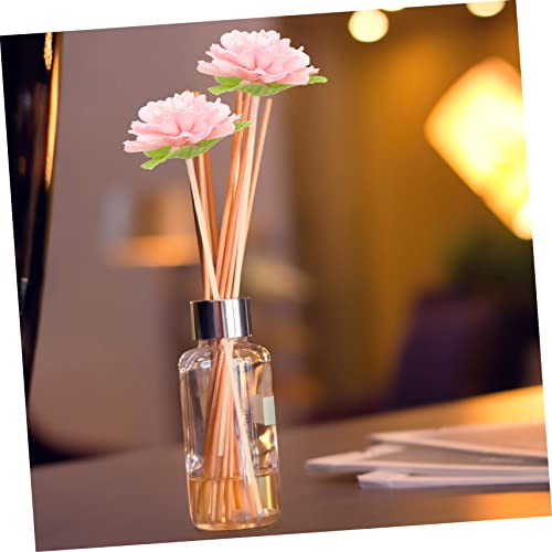 5 unidades palitos difusores aroma ratán natural con flor para aceite esencial miniatura 2