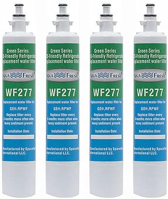 Aquafresh WF277 - Filtro de agua para refrigerador WaterSentinel WSG-4, GE-RPWF, Paquete de 4