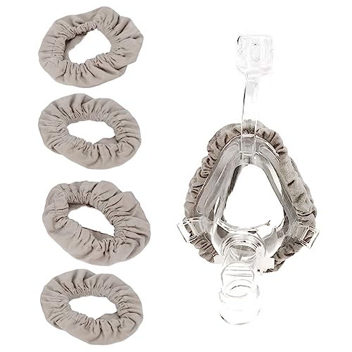 4 piezas de revestimiento de máscara CPAP de cara completa, fundas de correa CPAP profesionales, fundas de cojín CPAP reutilizables de mezcla de algodón