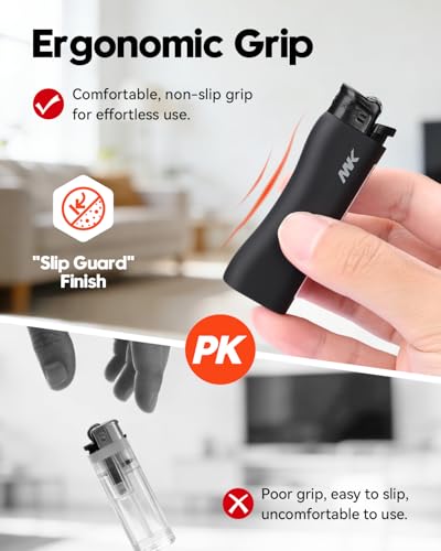 Encendedores recargables MK 8 unidades color negro miniatura 5