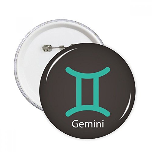 Badge Constellation Gémeaux XXL en lot de 5 broches rondes multicolores DIYthinker pour vêtements