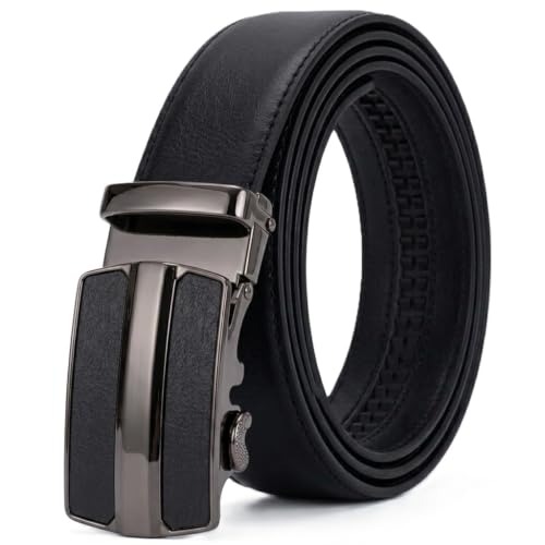 Image of WildHorn Men's Genuine Leather Belt for Men| Premium Auto-Lock Buckle | Adjustable up to 48 inch | Formal & Casual Wear | Micro-Adjust Fit | Stylish Gift Box Included