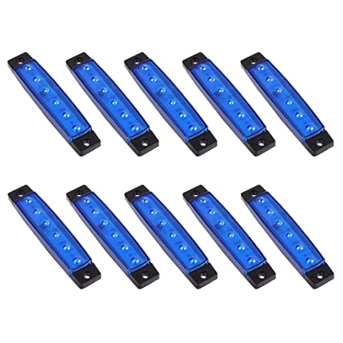 Ameble Boat Interior Lights LED Navigation Strip Bar Light Interior Lamp Battery Operated for Car Boat Truck 10PCS 12V Blue.