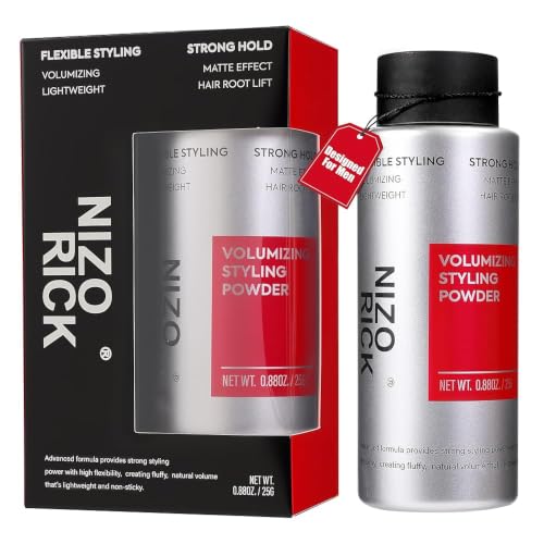 Men Hair Texturizing Powder 25g, Matte Finish Strong Hold, Instant Volume, Non‑Sticky Non‑Stiff for Daily Hairstyle (Cedarwood scent)