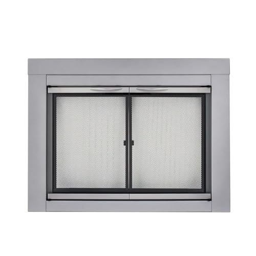 Image of Pleasant Hearth Alpine Collection Fireplace Glass Door