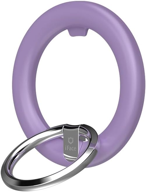 iFace MagSynq Smart Finger Ring Holder [ Compatible with MagSafe ] Magnetic Universal Smartphone Accessory for Girls/Women - Cute Stick-On Phone Attachment for Cellphones - Purple