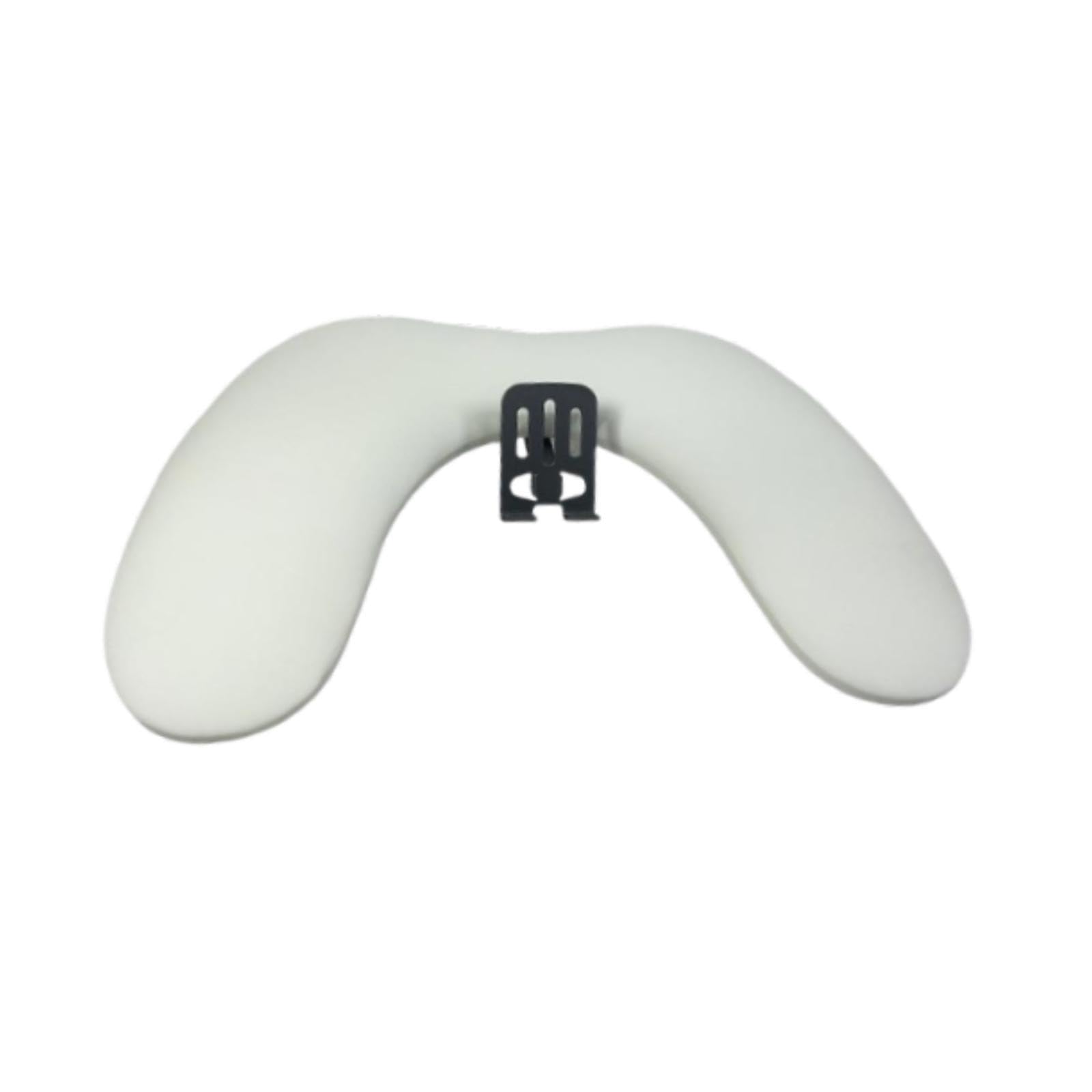 Cuscino per Unghie a Forma di U, Poggiamani, Banco per Manicure, Supporto Pieghevole Professionale con Scomparto per Cellulare, Realizzato in Pelle PU, Bianco