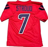 Custom Stitched CJ Stroud Youth Red Jersey Size Youth Medium