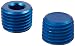 Aeroquip FCM3686 Blue Anodized Aluminum 1/4" NPT Allen Head Pipe Plugs - Pack of 2