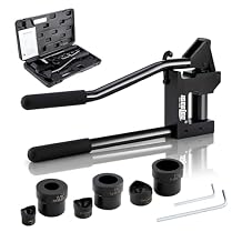 Metal Stud Punch Set for 7/8", 1-1/8", 1-11/32" - 20GA Steel, Sheet Metal Hole Punch Kit, Lever Puncher CC-100