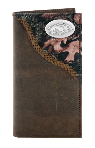 NCAA Arkansas Razorbacks Zep-Pro Roper Concho Wallet, Camouflage